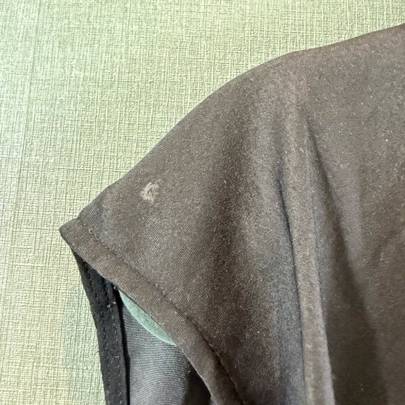 Helmut Lang Brown Satin Asymmetric Draped Blouse Top - Picture 10 of 11